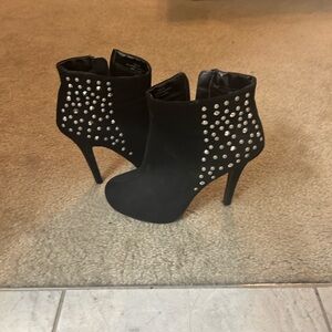 Black Studded Ankle Boots
